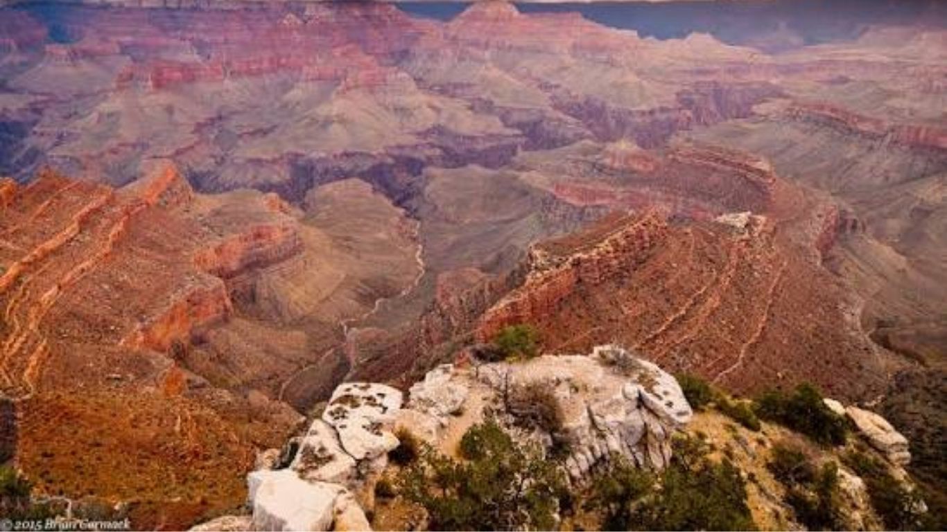 Grand Canyon South Rim landscape Shoshone Point in Arizona