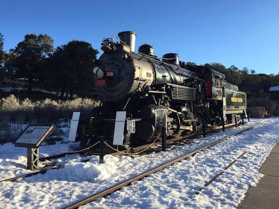 Grand Canyon Railway steam locomotive in Williams Arizona